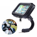 Motorcycle Waterproof Mobile Phone Holder 360 Spin Case Mirror Mount