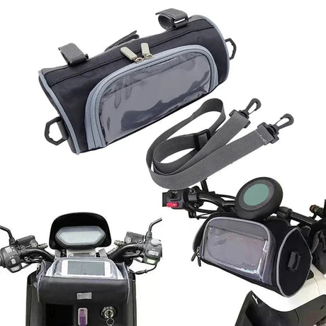 Motorcycle Handlebar Tool Waterproof Phone Holder Storage Bag 2.5L